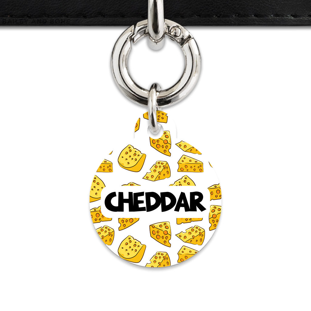 Bailey And Bone Pet ID Tag Cheese Pattern Pet Tag