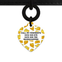 Bailey And Bone Pet ID Tag Cheese Pattern Pet Tag