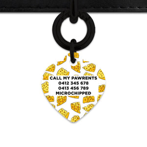 Bailey And Bone Pet ID Tag Cheese Pattern Pet Tag