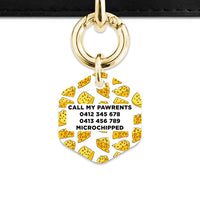 Bailey And Bone Pet ID Tag Cheese Pattern Pet Tag