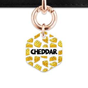 Bailey And Bone Pet ID Tag Cheese Pattern Pet Tag