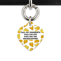 Bailey And Bone Pet ID Tag Cheese Pattern Pet Tag