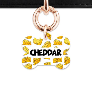 Bailey And Bone Pet ID Tag Cheese Pattern Pet Tag