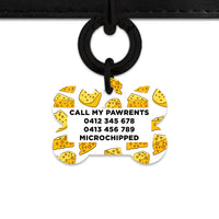 Bailey And Bone Pet ID Tag Cheese Pattern Pet Tag
