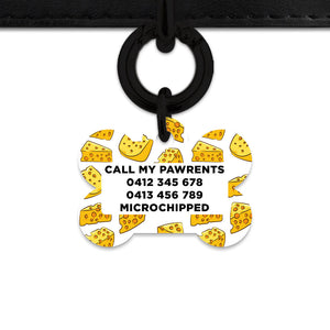 Bailey And Bone Pet ID Tag Cheese Pattern Pet Tag