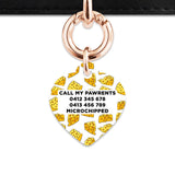 Bailey And Bone Pet ID Tag Cheese Pattern Pet Tag