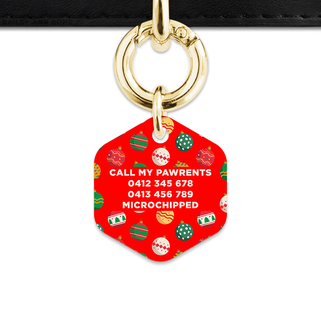 Bailey And Bone Pet ID Tag Christmas Ornaments Pet Tag