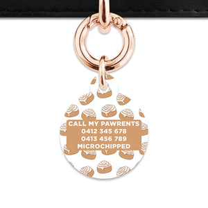 Bailey And Bone Pet ID Tag Cinnamon Bun Pet Tag