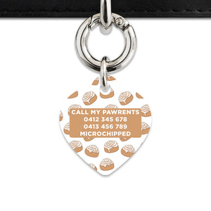 Bailey And Bone Pet ID Tag Cinnamon Bun Pet Tag