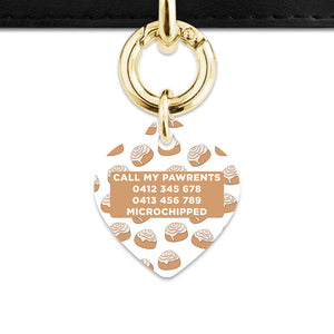 Bailey And Bone Pet ID Tag Cinnamon Bun Pet Tag