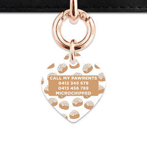 Bailey And Bone Pet ID Tag Cinnamon Bun Pet Tag