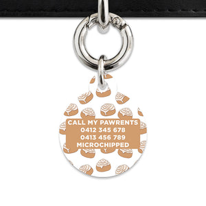 Bailey And Bone Pet ID Tag Cinnamon Bun Pet Tag