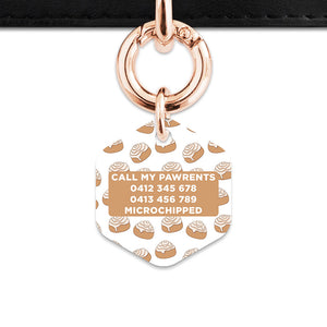Bailey And Bone Pet ID Tag Cinnamon Bun Pet Tag