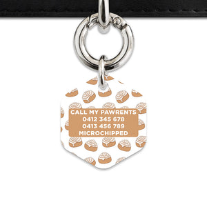 Bailey And Bone Pet ID Tag Cinnamon Bun Pet Tag