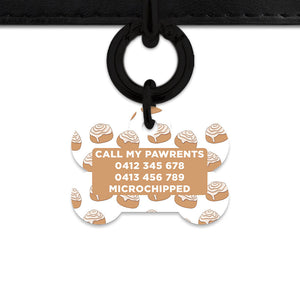 Bailey And Bone Pet ID Tag Cinnamon Bun Pet Tag