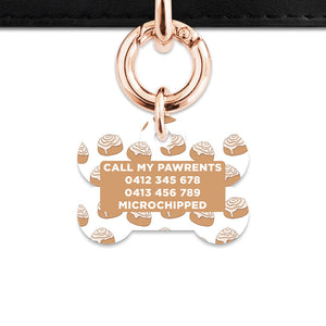 Bailey And Bone Pet ID Tag Cinnamon Bun Pet Tag