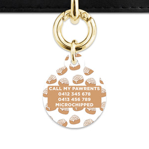 Bailey And Bone Pet ID Tag Cinnamon Bun Pet Tag