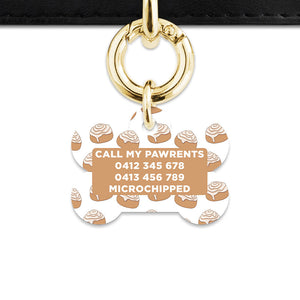 Bailey And Bone Pet ID Tag Cinnamon Bun Pet Tag