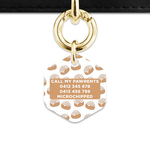 Bailey And Bone Pet ID Tag Cinnamon Bun Pet Tag