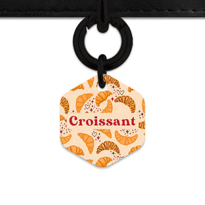 Bailey And Bone Pet ID Tag Croissant Pattern Pet Tag