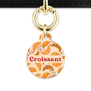 Bailey And Bone Pet ID Tag Croissant Pattern Pet Tag