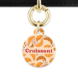 Bailey And Bone Pet ID Tag Croissant Pattern Pet Tag