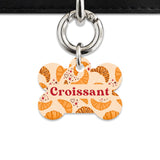 Bailey And Bone Pet ID Tag Croissant Pattern Pet Tag