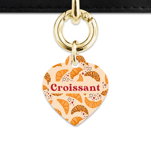 Bailey And Bone Pet ID Tag Croissant Pattern Pet Tag