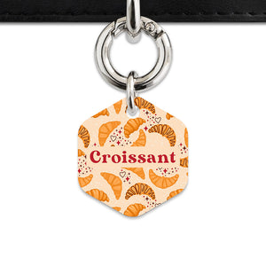 Bailey And Bone Pet ID Tag Croissant Pattern Pet Tag