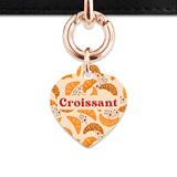 Bailey And Bone Pet ID Tag Croissant Pattern Pet Tag