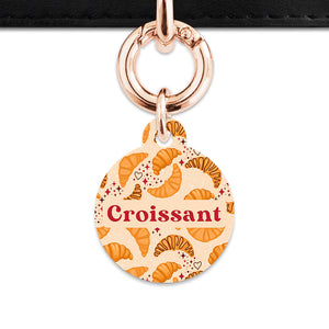 Bailey And Bone Pet ID Tag Croissant Pattern Pet Tag