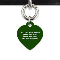 Bailey And Bone Pet ID Tag Dark Green Hello My Name Is Pet Tag