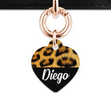 Bailey And Bone Pet ID Tag Leopard Fur Print Pet Tag