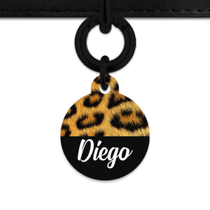 Bailey And Bone Pet ID Tag Leopard Fur Print Pet Tag