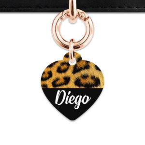 Bailey And Bone Pet ID Tag Leopard Fur Print Pet Tag