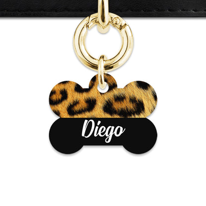 Bailey And Bone Pet ID Tag Leopard Fur Print Pet Tag