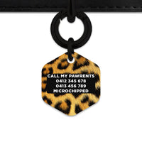 Bailey And Bone Pet ID Tag Leopard Fur Print Pet Tag