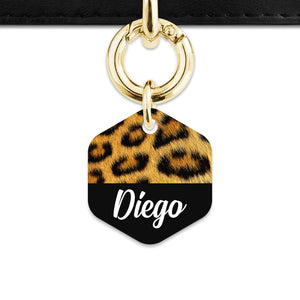 Bailey And Bone Pet ID Tag Leopard Fur Print Pet Tag