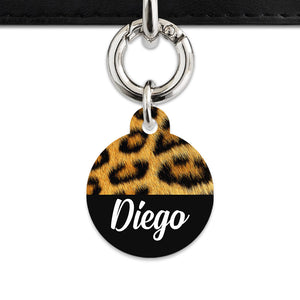 Bailey And Bone Pet ID Tag Leopard Fur Print Pet Tag