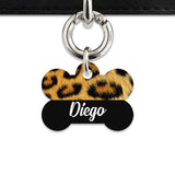 Bailey And Bone Pet ID Tag Leopard Fur Print Pet Tag