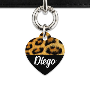 Bailey And Bone Pet ID Tag Leopard Fur Print Pet Tag