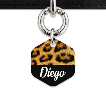 Bailey And Bone Pet ID Tag Leopard Fur Print Pet Tag