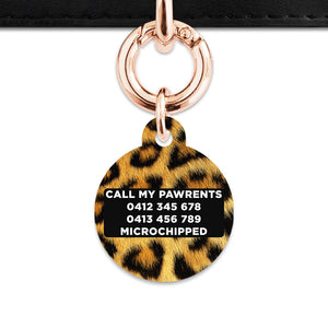 Bailey And Bone Pet ID Tag Leopard Fur Print Pet Tag