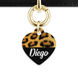 Bailey And Bone Pet ID Tag Leopard Fur Print Pet Tag