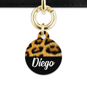 Bailey And Bone Pet ID Tag Leopard Fur Print Pet Tag
