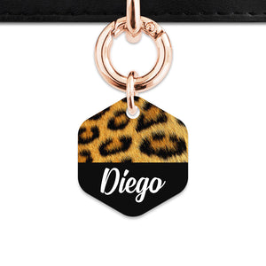 Bailey And Bone Pet ID Tag Leopard Fur Print Pet Tag