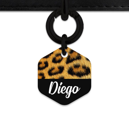 Bailey And Bone Pet ID Tag Leopard Fur Print Pet Tag