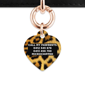 Bailey And Bone Pet ID Tag Leopard Fur Print Pet Tag