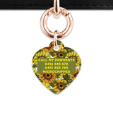 Bailey And Bone Pet ID Tag Orange And Yellow Sunflowers Pet Tag