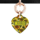Bailey And Bone Pet ID Tag Orange And Yellow Sunflowers Pet Tag